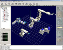 로봇 작업 환경 모델링화면